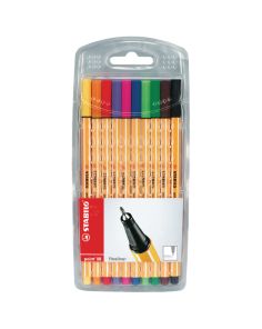 Stabilo Point 88 Fineliners. 0.4mm. Assorted colours. Pack of 10