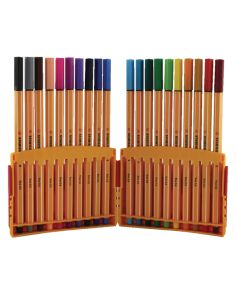 Stabilo Point 88 Fineliners. 0.4mm. Assorted colours. Pack of 20