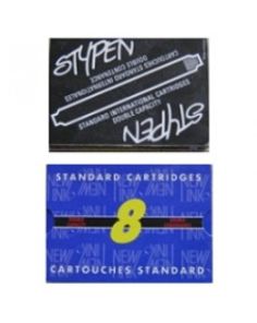 International Standard Double Capacity Ink Cartridges, 75mm, Blue, Pack of 8