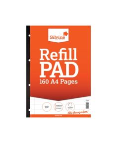 Silvine Refill Pad A4 80 Leaf Ruled Feint & Margin Sidebound
