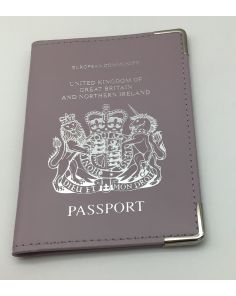Tuscana Grain Leather Passport Holder, Lilac