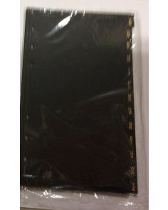 Loose Leaf A-Z Index, Black with Gold Letters, 6.75 x 3.75 inches
