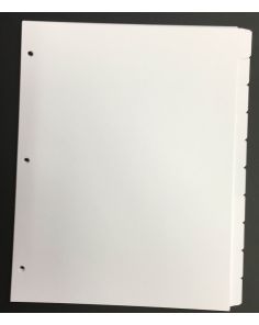 US Letter Size 10 part Dividers