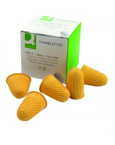 Q Connect Thimblettes Size 2 Yellow, Pack of 11