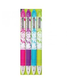 Zebra Z-Grip Daisies Retractable Ball Point Pen, Light Green
