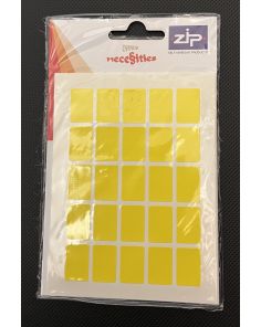 Zip Labels 12 x 18mm Yellow Pack of 175