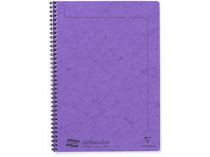 Clairefontaine Europa Notemaker Wiro Notebook A4 90gsm 120 Page Lilac
