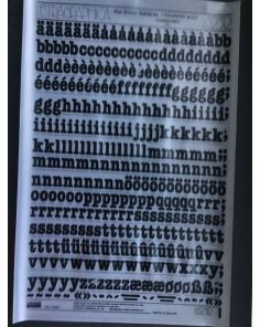 Letraset Letragraphica 2312 60pt. American Typewriter Bold Condensed 15.4mm