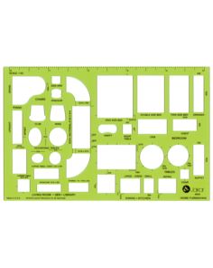 Jakar 4678 Home Furnishing Template, Scale 1:100