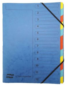 Europa Elasticated 12 Part Organiser Blue 
