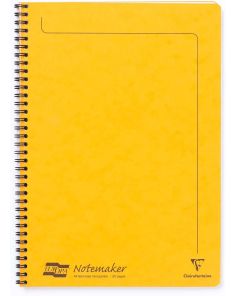 Clairefontaine Europa Notemaker Wiro Notebook A5 90gsm 120 Page Yellow