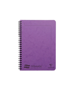 Clairefontaine Europa Notemaker Wiro Notebook A5 90gsm 120 Page Lilac