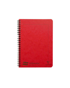 Clairefontaine Europa Notemaker Wiro Notebook A5 90gsm 120 Page Red