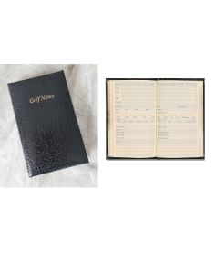 Montana Grain Leather Golf Notebook, Black