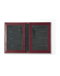 Montana Grain Leather Travel Frame 2 Photos, Burgundy