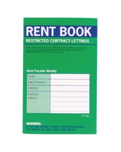 Rent Book Restricted Contract Lettings 16 Pages, Green Cover