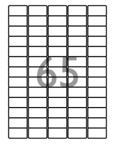 Decadry Labels, Sheet of 65 with Round Corners