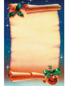 Decadry Christmas Scroll Paper and Envelopes A4 Pack of 100 Sheets and 20 DL Envelopes