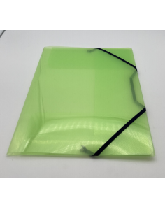 Snopake Superline Filelastic A4 Transparent Green, Dark Blue Elastic