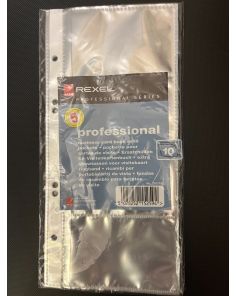 Rexel Professional Business Card Book Refill Pockets Pack of 10 sheets Holds 80 Cards