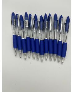 Zebra Z-Grip Max Retractable Ball Point Pen 1.2mm Broad Nib Blue Ink Pack of 12Blue, Pack of 12