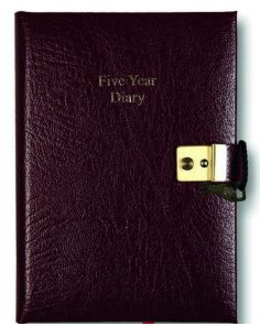 Montana Grain Leather Five Year Diary with Lock and Key