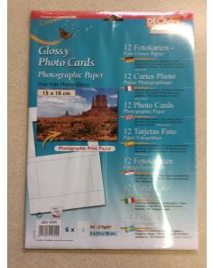 Decadry Glossy inkjet Photo Cards, 15 x 10cm