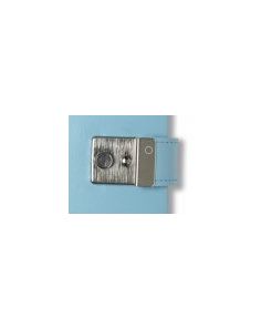 Tuscana Grain Leather Five Year Diary 140x95mm with Lock and Key, Pale Blue