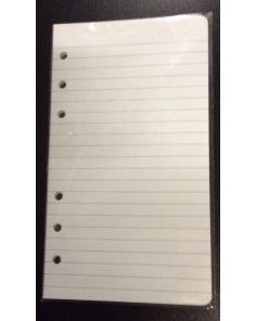 White Refill Paper, Feint Ruled, 6.75 x 3.75 inches, Pack of 35 sheets