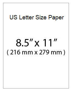 US Letter Size Paper 216x279mm 80gsm White Pack of 10 sheets