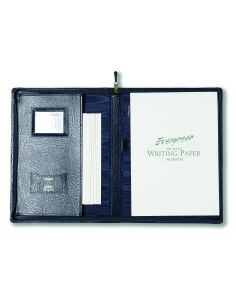 Montana Grain Leather A4 Writing Case, Navy